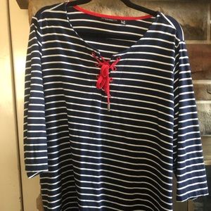Susan Graver Weekend nautical top